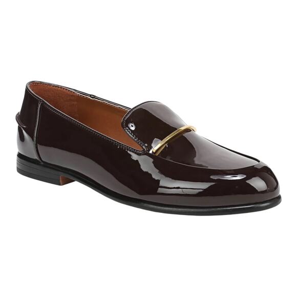 Franco Sarto Shoes - Franco Sarto Women's Mirabelle Leather Flat Loafers Brown Patent Size 9 1/2